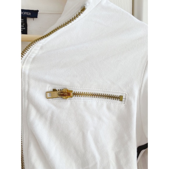 Boston proper zipper white jacket long sleeve - Picture 11 of 11